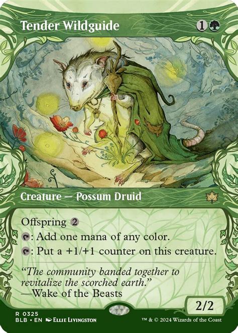 Tender Wildguide Showcase Bloomburrow Magic The Gathering