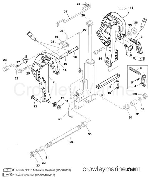 Clamp Bracket Gas Assist Trim Outboard Elo Cd