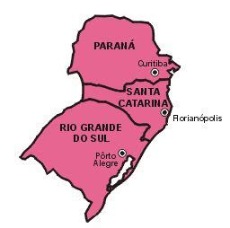Blog de Geografia: Mapa - Região Sul - Brasil