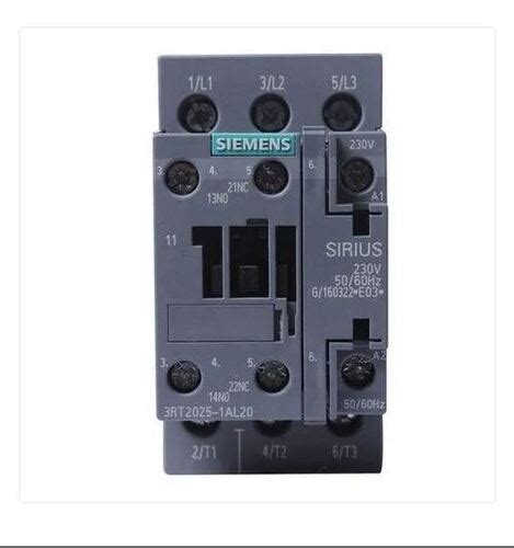 Multicolor 3Rt2025 1Al20 Siemens Contactor With Switching Current 17 A