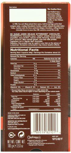 Guylian Dark Chocolate No-Sugar Added Bar, 3.53-Oz Boxes (Pack of 6 ...