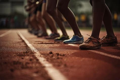 Atletas Corriendo En Atletismo Ilustraci N Generativa Ai Foto Premium