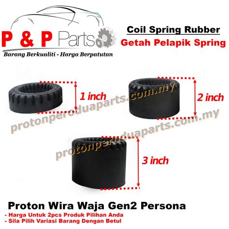 Rear Coil Spring Rubber Getah Pelapik Spring Belakang Proton Wira