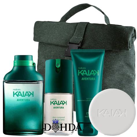 Kit Presente Perfume Masculino Kaiak Aventura 100ml Necessaire Deo