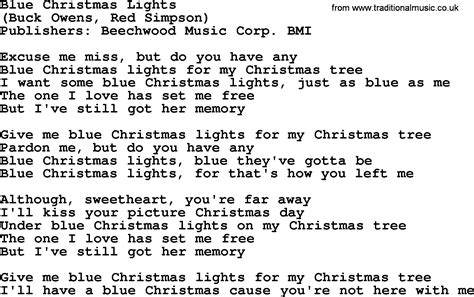 Blue Christmas Lights By The Byrds Lyrics With Pdf