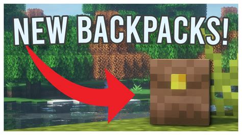 The Best Backpack Mod For Minecraft Beans Backpack Mod Youtube