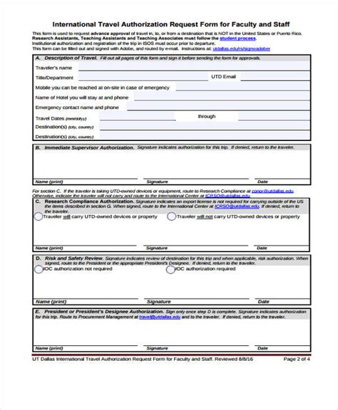 Travel Advance Request Form Template Free Samples Examples Format