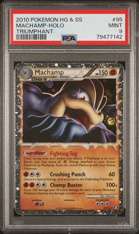 2010 Pokemon Heartgold And Soulsilver Triumphant 95 Machamp Holo Psa 9 Gamestop