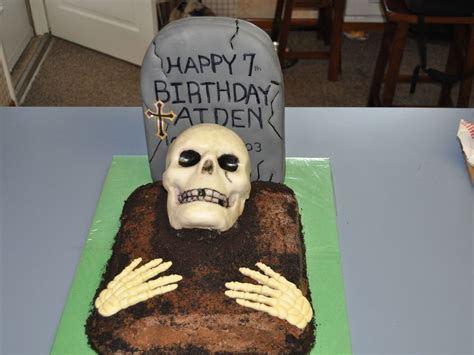 A Tombstone Skeleton Cake Birthday Cake Cake Halloween Cakes