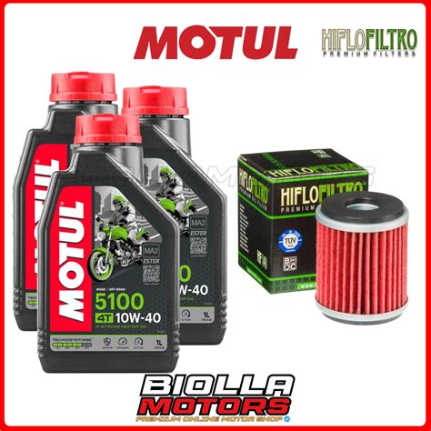 Kit Tagliando Yamaha Xt250 X Xc 3c5 2008 Filtro Olio Motul 5100 10w4