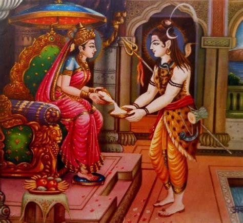 Lord Shiva Taking Alms From Annapurna Devi And Greatness Of Feeding All Life On Earth