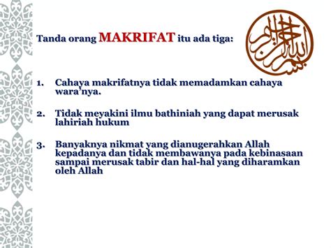 Ppt Syariat Tarekat Hakikat Dan Makrifat PPT