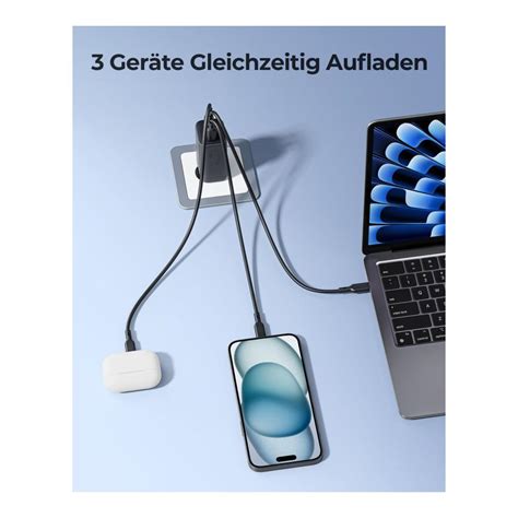 67W USB C Ladegerät Omnia II 3 Port GaN PD Charger für Tablet Laptop