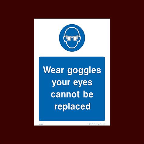Wear goggles your eyes cannot be replaced Sticker/Self Adhesive Sign
