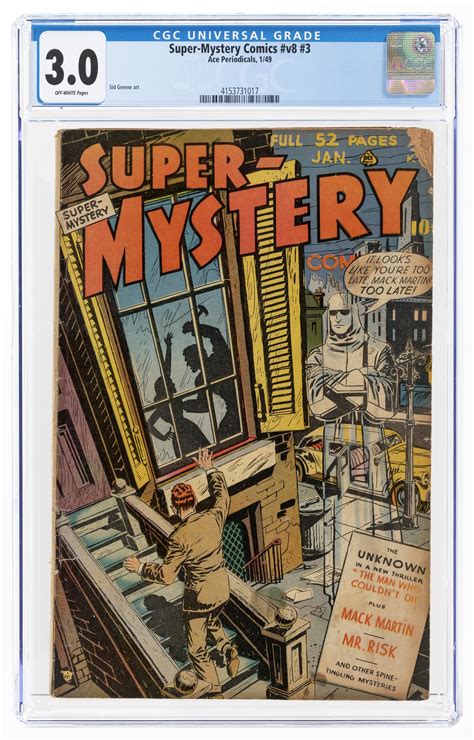 Hakes Super Mystery Comics Vol 8 3 January 1949 Cgc 30 Goodvg