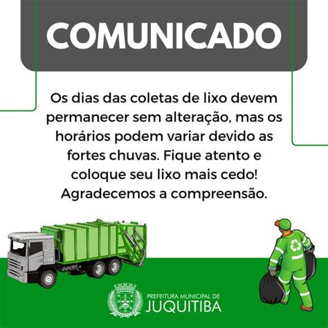 Prefeitura Municipal De Juquitiba Comunicado Da Coleta De Lixo