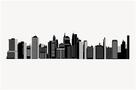 City Skyline Black And White