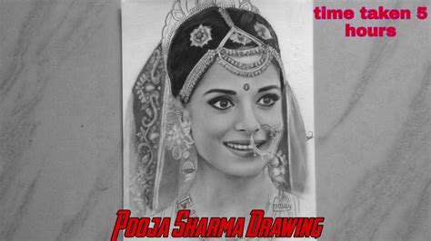 Draupadi Pooja Sharma Drawing How To Draw Phooja Sharma Draupadi