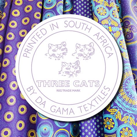 Da Gama Textiles Shweswhe Three Cats Trademark African Textiles