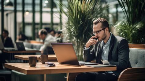 El Hombre Trabaja En Su Computadora Port Til En La Oficina Foto Premium