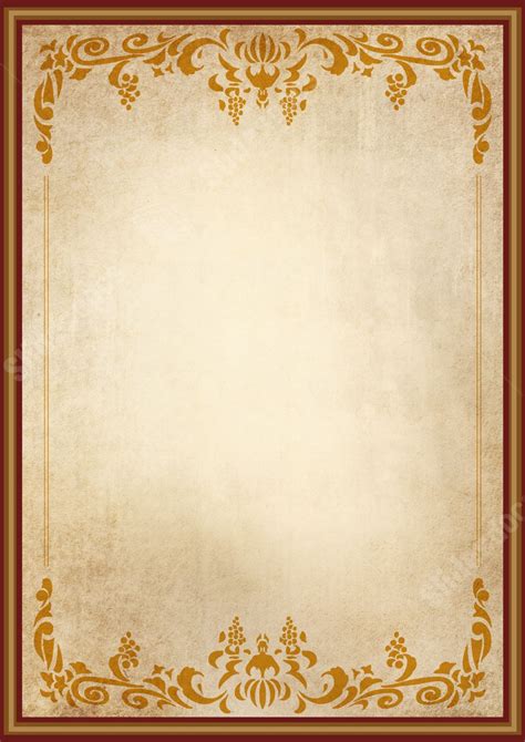 Decorative Texture With Vintage Kraft Paper Golden Border Pattern Page