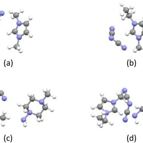 The Optimized Structure Using Dft Was Obtained For A Dmim C 2 N 3