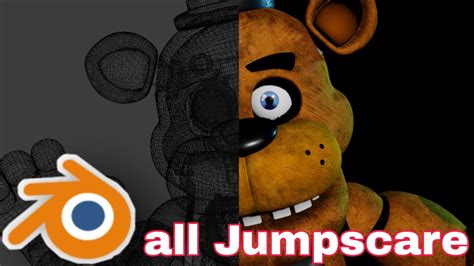 All Jumpscare Fnaf 1 Blenderfnaf Youtube