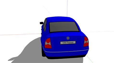 蓝色大众轿车汽车su模型交通工具土木在线