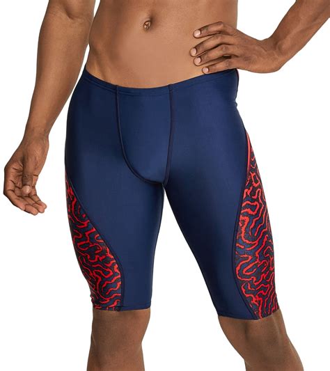 Speedo Mens Race Maze Jammer Swimsuit At