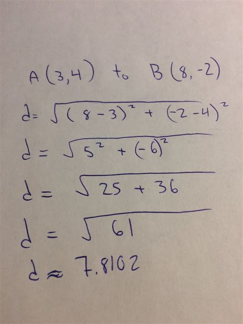 Sean's Blog | Week 14 – Distance Formula