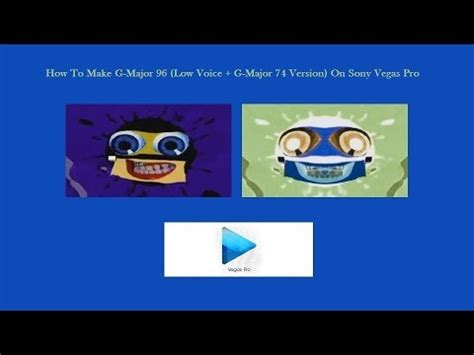 How To Make G Major Low Voice G Major Version On Sony Vegas