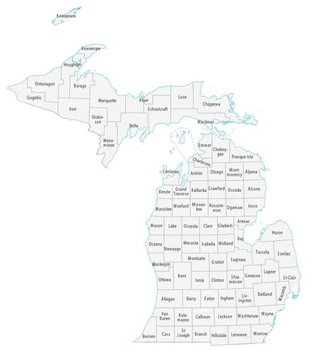 Map of Michigan - Cities and Roads - GIS Geography