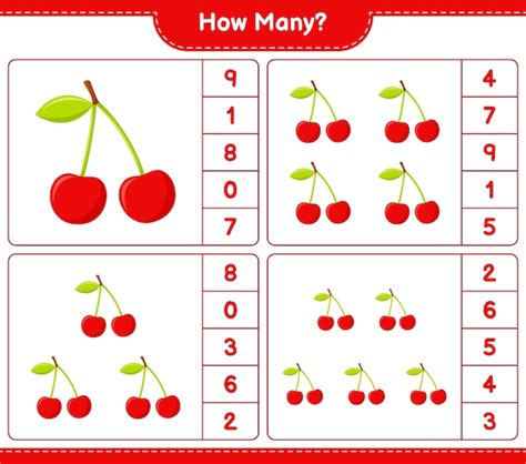 Jogo de contagem quantas cerejas jogo educativo para crianças