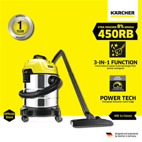 Promo Karcher Wd S Classic Kap Watt Vacuum Cleaner Wet Dry