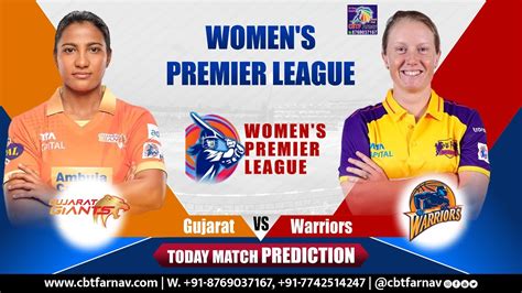 Wpl Gujarat Giants Vs Up Warriorz Th Match Prediction Today Guj