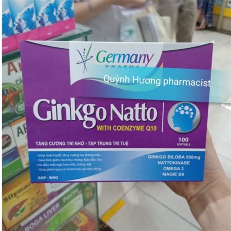 Viên uống GINKGO NATTO With coenzyme Q10 100 viên giúp tăng cường trí