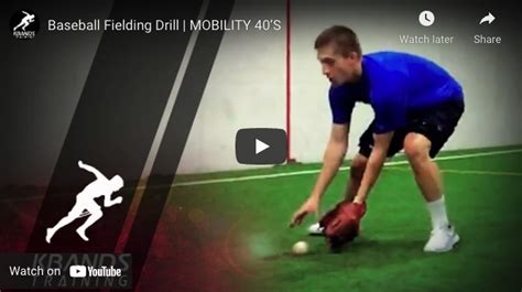 Baseball Fielding Drill Mobility 40s Kbands Training