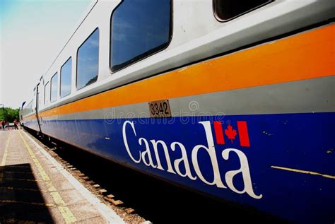 VIA Rail Canada train editorial stock image. Image of rail - 22907184