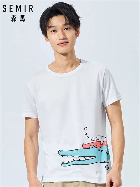 Semir T Shirt Men Summer Pure Round Neck T Shirt Cotton Half Sleeve