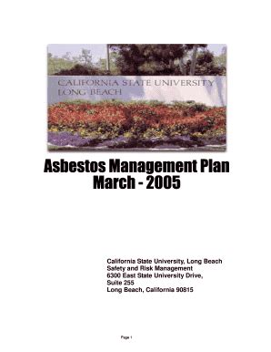 Fillable Online Daf Csulb Asbestos Management Program California