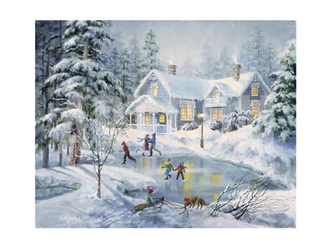 A Fine Winters Eve Giclee Print Nicky Boehme Christmas