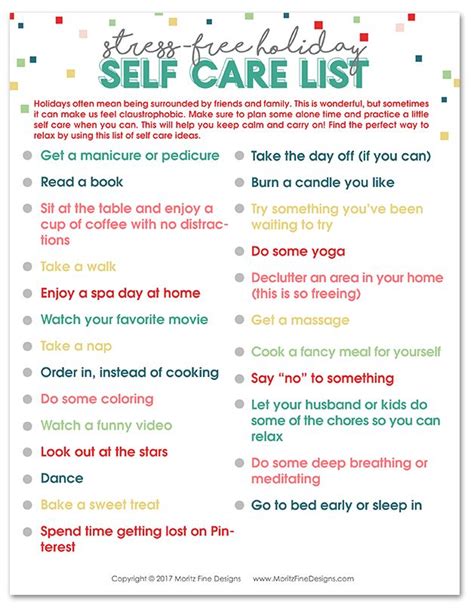 How To Have A Stress Free Holiday Season Free Self Care Checklist