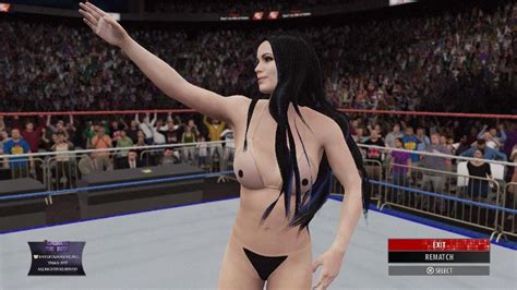 WWE 2K16 Paige Naked Bikini Vs Butt Naked Bodyguard Low Blow Match