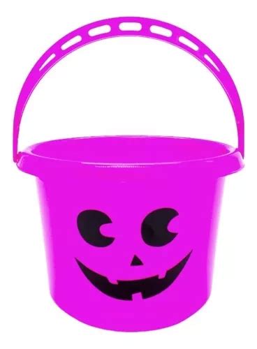 Canasto Balde Recipiente Para Dulces Calabaza Halloween Cuotas Sin