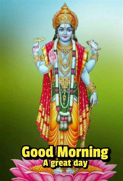 Good Morning Vishnu Bhagwan A Great Day Good Morning Wishes And Images