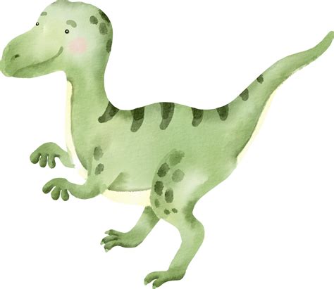 Watercolor Cute Dinosaur Png