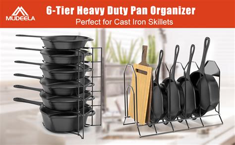 Mudeela Tier Heavy Duty Pan Organizer Mudeela