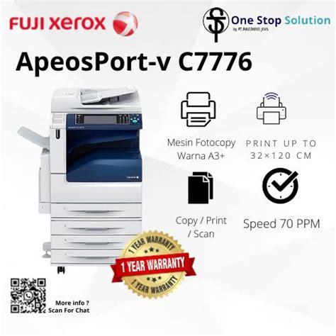 Jual Fuji Xerox ApeosPort V C7776 Mesin Fotocopy Kertas A3 A3 GARANSI