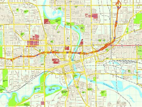 Des Moines map. Eps Illustrator Vector City Maps USA America | Order and download Des Moines map ...