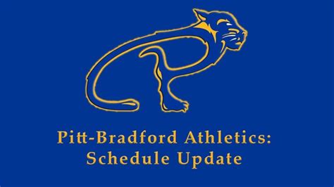 Pitt Bradford Athletics Schedule Update University Of Pittsburgh Bradford